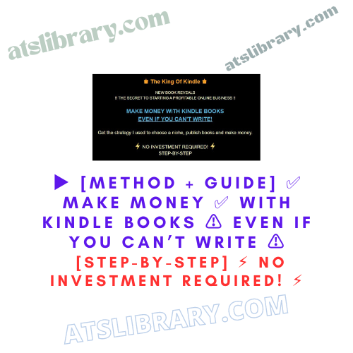 ▶️ [METHOD + GUIDE] ✅ Make Money ✅ with Kindle Books ⚠️ Even if You Can’t Write ⚠️ [STEP-BY-STEP] ⚡ NO INVESTMENT REQUIRED! ⚡