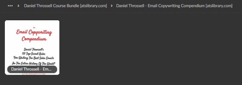 Daniel Throssell - Email Copywriting Compendium